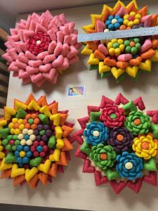 กระทงแฟนตาซี 12-15นิ้ว แบบดอกไม้ งานฝีมือ คละแบบ ย่อยสลายได้ กระทงอาหารปลา ธรรมชาติรักษ์โลก🌐ฟรีธูปเทียน