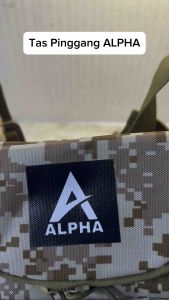 Tas Pinggang Selempang ALPHA Tactical Military Khamuflase Edition Canvas Premium Tas Mancing Hiking Gunung Berkendara Olaharaga