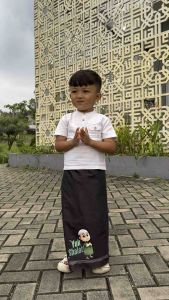 Timble Kids Sarung Instan Anak 1-10 Tahun Karakter Nusa Yuk Shalat Motif Nusa dan Rara Setelan Muslim Model Rok Sarung Sunatan Nusa and Rara