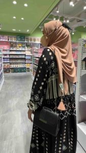 Moana dress motif gamis abaya rayon wanita busui