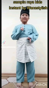 SAMPIN RAYA KIDS BUDAK BOY KANAK2 INSTANT SAMPING RAYA KAIN COTTON