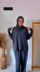 TSFASHION | Setelan Jersey Premium + Hijab | Setelan Wanita Casual