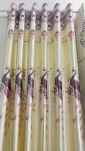 Gấm phi bóng 2 mặt màu xám con công  cản nắng  70% thích hợp không gian ít nắng chưa bao gồm thanh treo