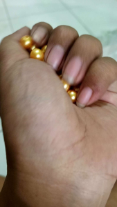 Mutiara 8mm Warna Emas Tua Isi 50butir