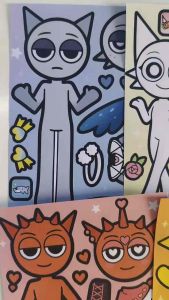 Set 8 sticker Sprunki phối trang phục