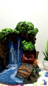 aquarium Aquascape ornamen hiasan aquarium Thema air terjun batang pohon handmade