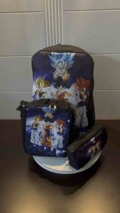 D15 Schoolbag DragonBall 3 Pcs Set Backpack with Lunch Bag Pencil case Student Children Primary Secondary Beg Sekolah