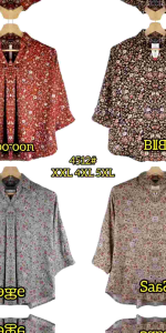 Atasan Wanita V-Neck JUMBO RAYON BUNGA LD 130 CM SUPER BIG SIZE XXXXXL 5XL 4512