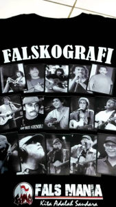 Kaos Distro. IWAN FALS - FALSKOGRAFI Kaos Fals Mania Kaos band