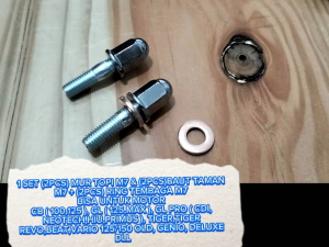 ( 1 SET ) BAUT TANAM KNALPOT BAWAH MESIN DRAT 12 - KUNCI 11 - M7  HND SPORT CB100 GL PRO MAX MEGA PRO TIGER BEAT VARIO 125 VARIO 150 OLD DELUXE  SCOOPY GENIO