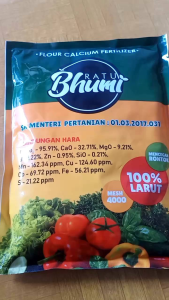 Pupuk Kalcium | Calcium Ratu Bumi 1kg Obat Rontok Bunga Dan Busuk Batang pada Tanaman Cabe & Bawang Merah