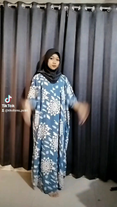 kaftan rayon jumbo tebel ld 200 motif abstrak bunga