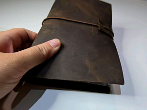Artichan: Real Leather Currency Organizer Money Folder Money Organiser A6 "O" Ring Binder Crazy Horse Leather Note