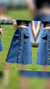 Rok Jeans Cargo Pendek Rawis Highwaist Double Kancing BB 30-65kg Matt Jeans Premium