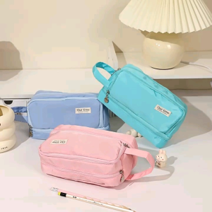 Large capacity pencil case kawaii storage pencil bag student pen rak simple design