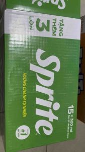 THÙNG 15 LON NƯỚC NGỌT CÓ GAS FANTA CAM/ SPRITE ( 320ML X 15 LON)