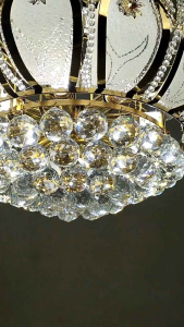 good jaya lighting lampu gantung crystal modern import 58cm model teratai 8587