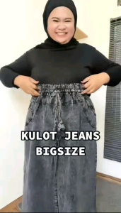 Celana Wanita Kulot Jeans Premium Super Jumbo XXXL