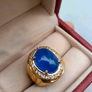 CINCIN BATU KING BLUE SAFIR MEWAH ELEGAN