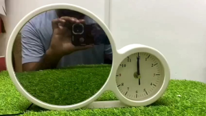 SEHARI JADI 4N1 jam Cermin mirror kaca magic ajaib frame foto lampu LED hadiah kado gift hampers custom ultah anniversary wisuda wedding kado valentine natal unik mewah lucu bentuk bulat love bunga flower