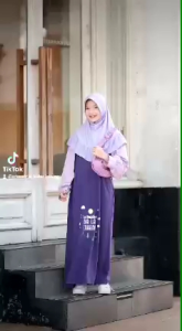 Baju Muslim Anak Perempuan Bonus Jilbab Topi Arks Style Set Gamis Anak With Sunny Hat Set Gamis Kaos Anak Perempuan Bonus Hijab
