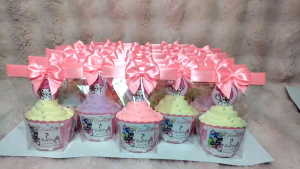 Customized Towel Cupcake for Baptism/Christening and dedication/Free Layout/20pcs minimum per checkout pls/ send me message