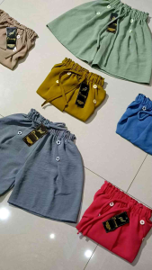 Paket 6 pcs Celana Hotpants Anak Perempuan Usia 1-10 Tahun Fashion / Celana Pendek Anak Perempuan Crinkle Airflow