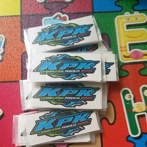 JUAL STIKER KATA KATA (KPK komplotan pekerja keras) ukuran stiker 9x4cm..isi stiker 3pcs