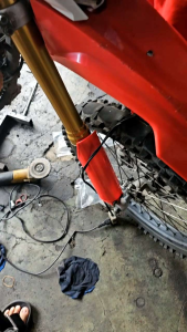 dirtbike strap for easy pull belt front fork enduro universal