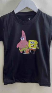 Kaos Atasan Oblong Sablon Anak: Desain Karakter Anak SPONGEBOB & Teman-Teman