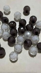 50 pcs mix colors clear acrylic beads round crystal disco beads size 12 mm for diy jewelry accessories black and white color