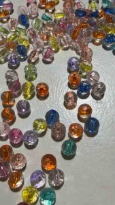 100 pcs round acrylic. Crystal beads size 8mm or 6 mm for diy beading carfst accessories