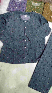 Đồ Bộ Trung Niên Bộ Bà Ba Tay Dài Vải Lụa Hàn (Vải Không Co Giản)MềnMát.