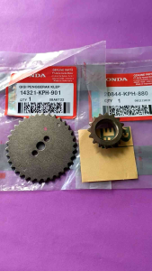 Paket Komplit Gigi Sentrik Kruk As & Penggerak Klep Honda Supra X 125 Karisma Original