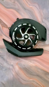 COVER TUTUP KIPAS KARBON PLUS SPINER COVER TUTUP PENGAMAN PELINDUNG KIPAS CARBON MAGNET MESIN PLUS SPINNER YAMAHA MIO M3 Z GT FINO XEON ALL 125 KUALITAS IMPORT
