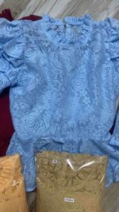 #ชุดไทยเด็ก เสื้อลูกไม้รุ่น ร5แขนยาว