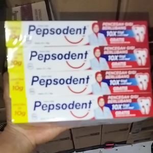 12 Pcs Pepsodent Pencegah Gigi Berlubang Merah Putih 75+10 g