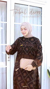 TRIBAL JUMBO DRES 1 & 2 - GAMIS MOTIF ELEGAN DAN MEWAH BAHAN VISCOSE SIZE JUMBO BY ANNAIRA.ID