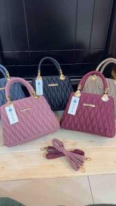 TAS HANDBAG KYARA BORDIR KERUT COCOLY DUA RUANG UK 23x18cm