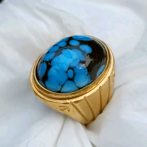 CINCIN BATU PIRUS SERAT HITAM RING TITANIUM SUPEE