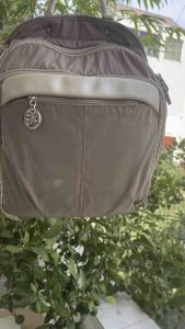 Balo 2hand nhiều ngăn dù phối da KANANAA của Nhật - T616