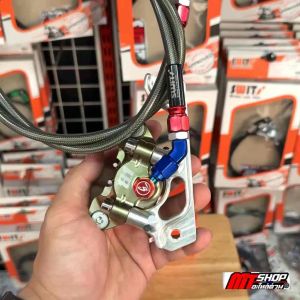 ⭐️⭐️ ปั้ม 8.1 จิ๋ว+ขาจับปั้ม+สายเบรคSwitแท้ หัวงอ 90/45 ครบชุด พร้อมใส่ 🔥แถมฟรี น็อตเลสยึดปั้ม 2 ตัว🔥