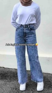 ACID WASH WIDE LEG JEANS 24-36