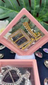 ZK Jewellery 5 in 1 set [FREE BOX] European Crystal Series Kerongsang Set Bahu Pin dan Cincin Tudung