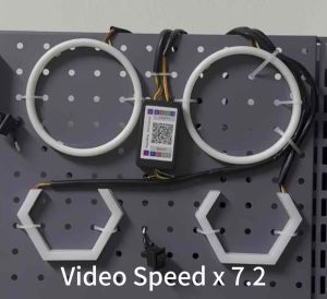 2 Pcs Halo Ring Symphony Rainbow 60-120MM Atmosphere Light Angel Light Remote App Cincin Halo Cahaya Melaikat RGB Cahaya