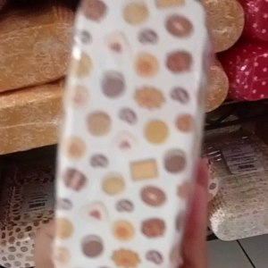 Paper cup / cup roti laminasi oval / panjang / polygonal ukuran 14x5 motif cockies 1roll isi 200 pc