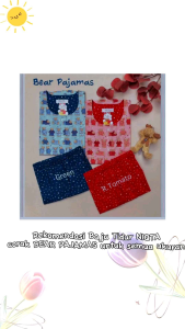 PIYAMA NIQTA corak BEAR PAJAMAS ( semua ukuran ada )