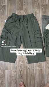 Quần ngố kaki nam trung niên túi hộp có size 90kg