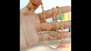 Kalung Titanium Premium Lapis Emas Perhiasan Aksesoris Kalung Wanita dan Laki laki