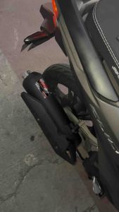 MT8 Pipe - Matte Black Stainless Tip for Honda Click 125/150 - V2V3V4